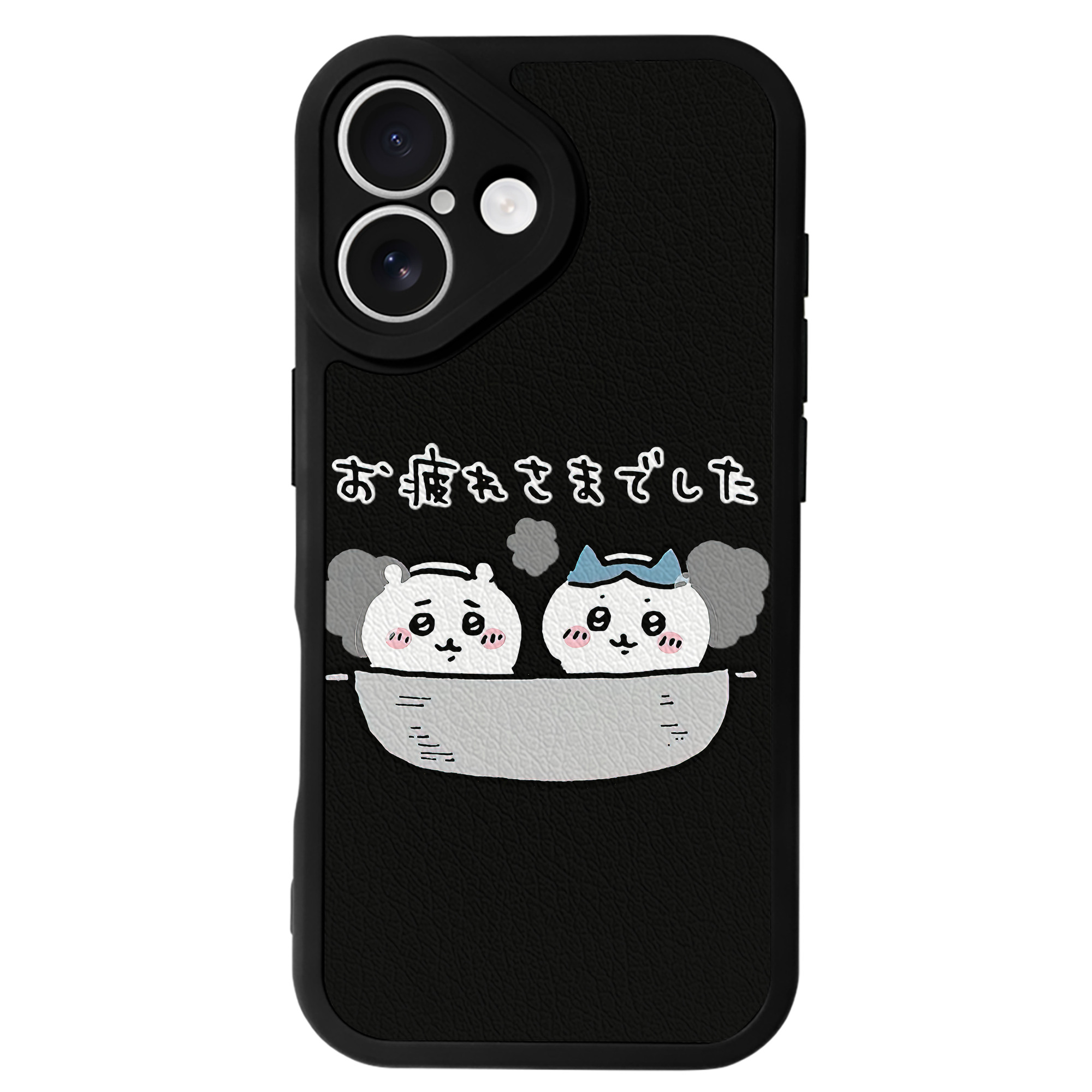（画像用） ちいかわ ハチワレ Chii-kawa hachiware 【iPhone 16シリーズ対応】シリコンスマホケース（レザー調） 材質：シリコン